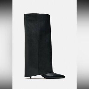 Heeled gaiter boots from Zara in size 6 1/2. Worn once look brand new